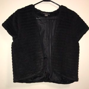 Velvet, Short Sleeve and Waist Length Cardigan